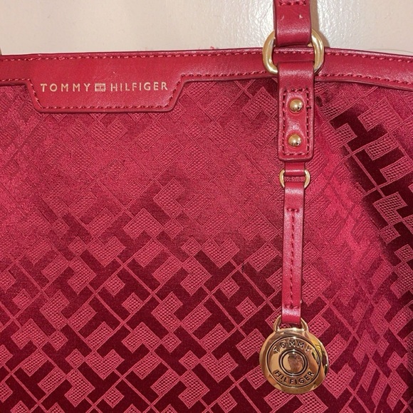 Large Red Tommy Hilfiger tote bag - Picture 2 of 3